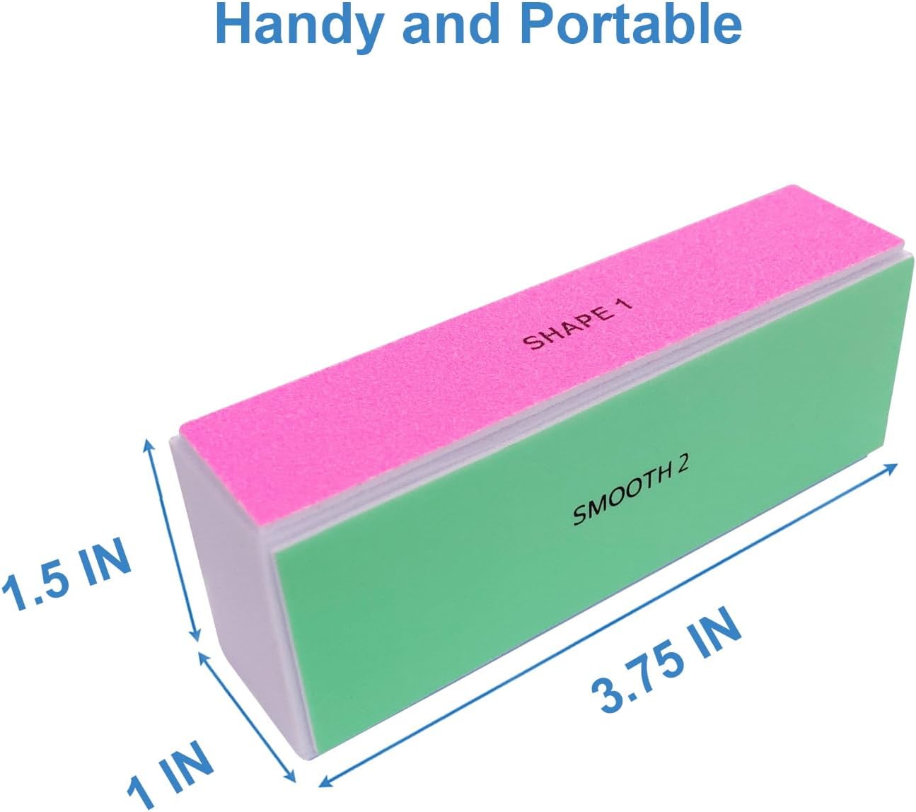 4 Way Nail Buffer Block (2 Pcs), Nail Shine Buffers Blocks Files for Natural and Acrylic Nails Smoother Buffing Block Polisher Fingernail File Buffer 120/240/600/3000 Grit for Buffing Shinning - Image 7