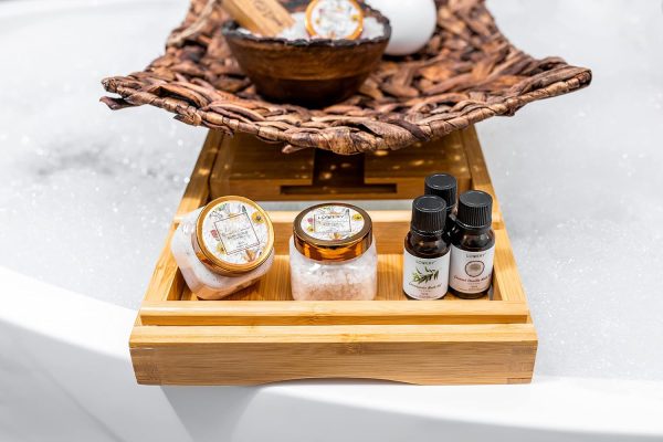 Birthday Spa Gift Baskets for Women, Gift Basket for Women, Bath and Body Gift Set – 13pc Coconut Caramel Self Care Gift Basket, Bubble Bath, Shampoo, Body Scrub, Lotion, Salts, Bath Bomb & More - Image 5