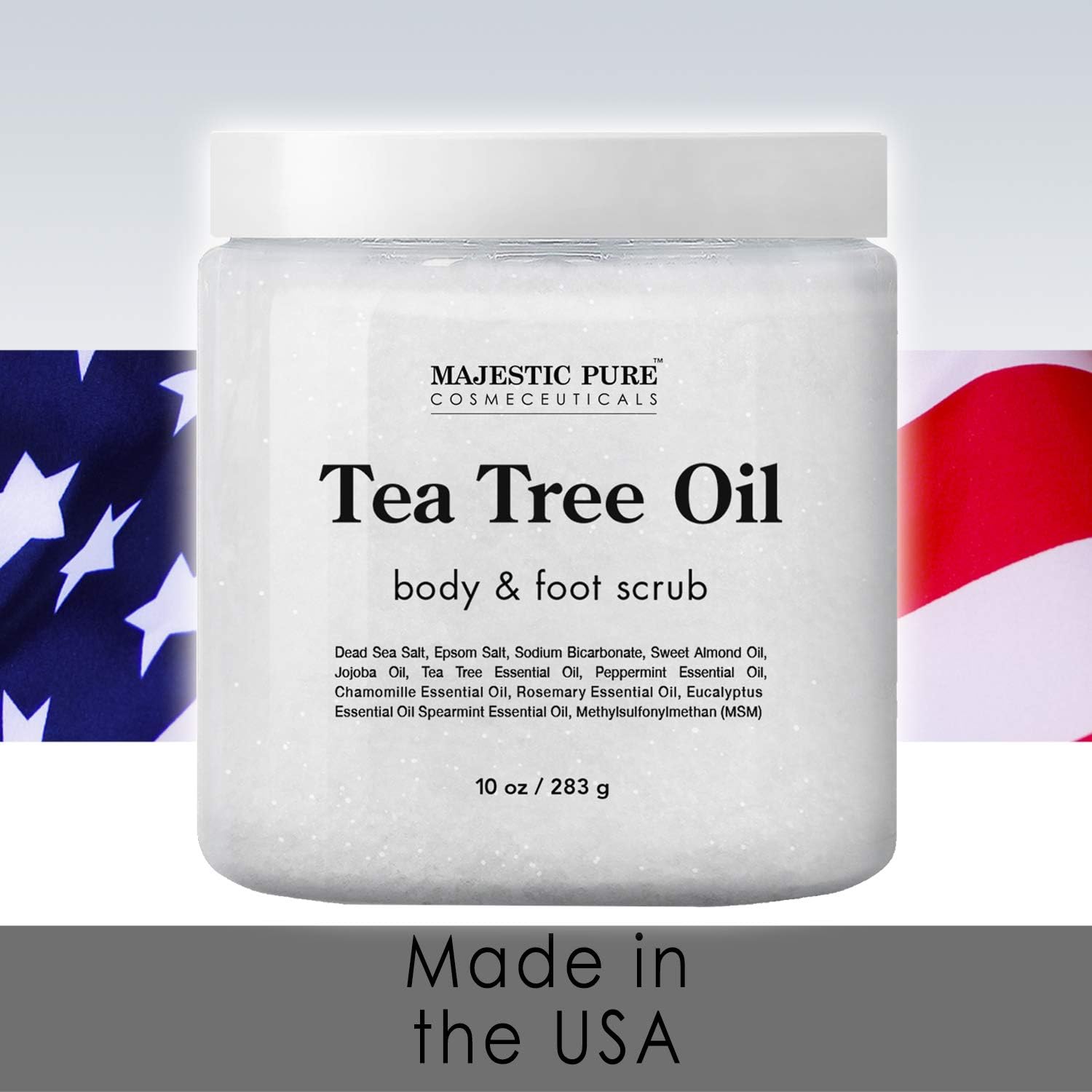 MAJESTIC PURE Tea Tree Oil Body and Foot Scrub - Natural Best Exfoliating Skin Cleanser - Helps with Acne, Callus, Corns, Athletes foot, Jock itch, Dry and Dead Skin - Promotes Healthy Foot -10 oz - Image 7