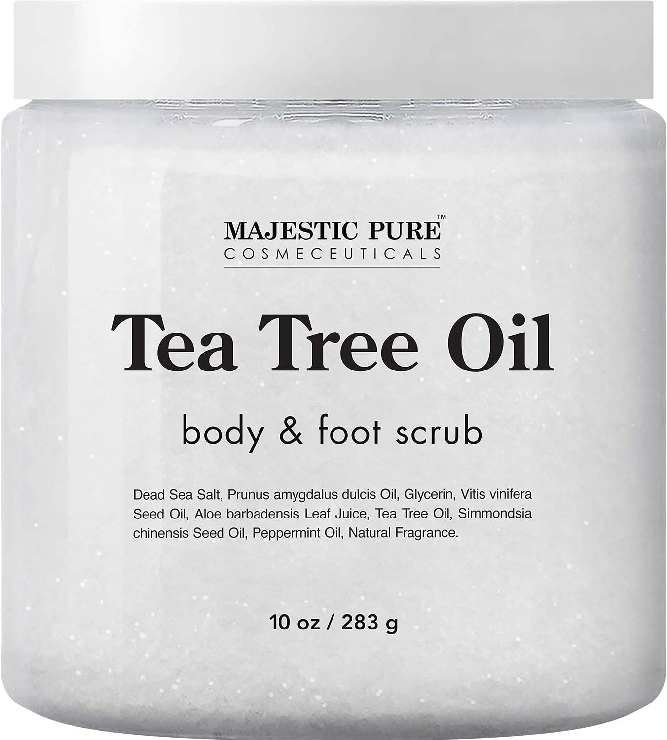 MAJESTIC PURE Tea Tree Oil Body and Foot Scrub - Natural Best Exfoliating Skin Cleanser - Helps with Acne, Callus, Corns, Athletes foot, Jock itch, Dry and Dead Skin - Promotes Healthy Foot -10 oz - Image 8