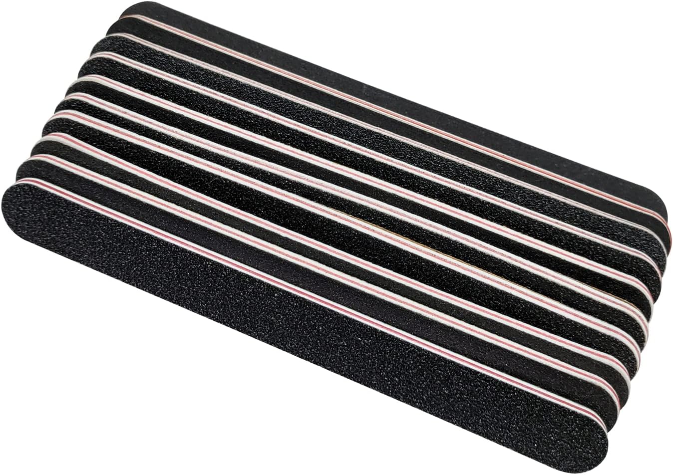 Nail File 10 PCS Professional Double Sided 100/180 Grit Nail Files Emery Board Black Manicure Pedicure Tool and Nail Buffering Files - Image 4