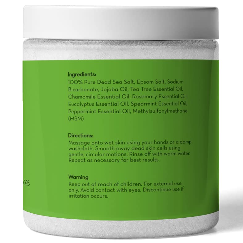 Tea Tree Oil Foot Scrub, 12 ounces - Cleanses and Exfoliates - Attacks the Cause of Smelly Feet - Great for Athletes - by Pure Body Naturals - Image 7